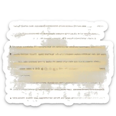 Page of a document with a smile sticker