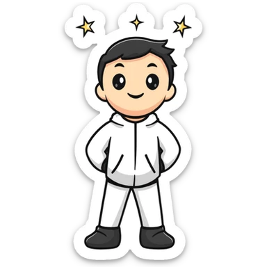 attractive person with sparkles sticker