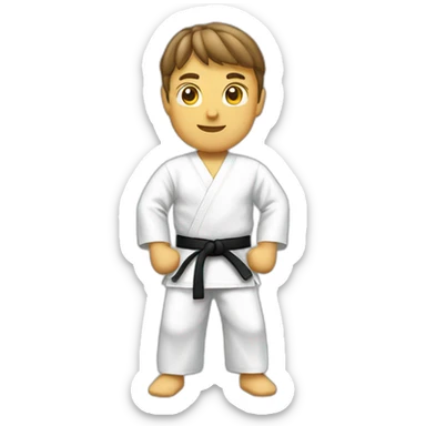 Karate white belt sticker
