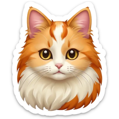 Cute Calico cat with Pinterest, creamy, soft vibe. sticker