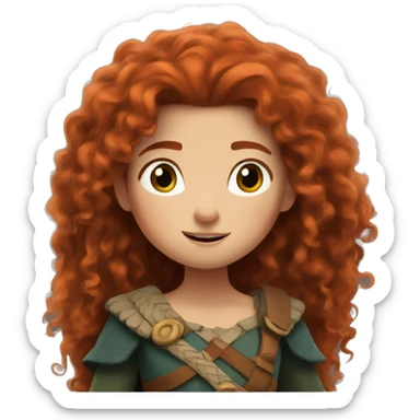 merida from brave sticker