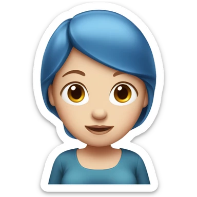 Pregnant women with red hair and blue eyes sticker