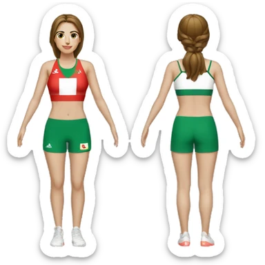  Femme avec le maillot de l’Algérie sticker