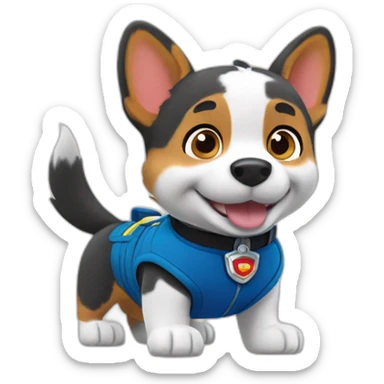 paw patrol corgi sticker