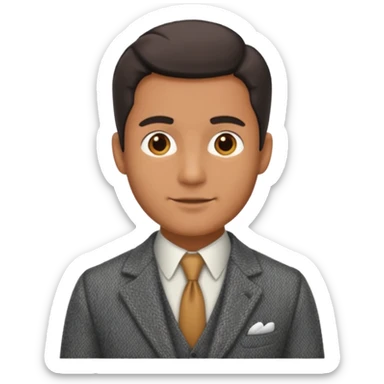 Old british vibe suit man sticker