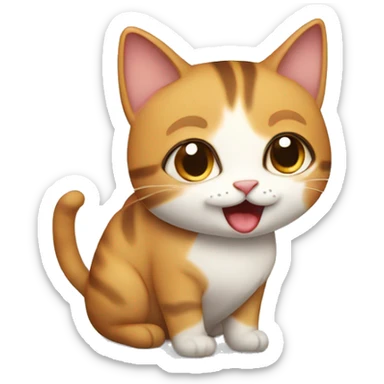 Cute cat saying meow meow sticker
