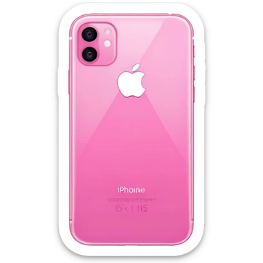 Pink iPhone  15 sticker