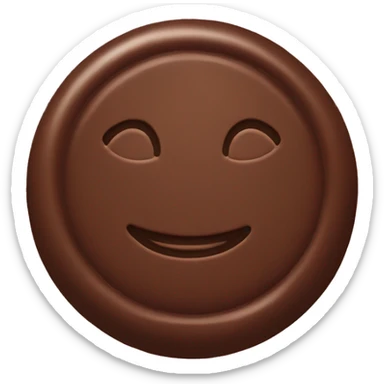 Circle shaped chocolate  sticker