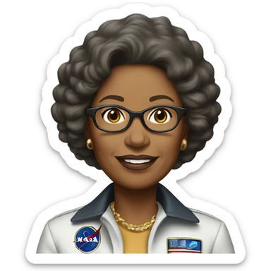 Annie Easley, NASA scientist uniform, no glasses sticker