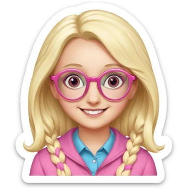 Luna Lovegood in her pink glasses sticker