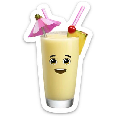 Pina colada smoothie sticker