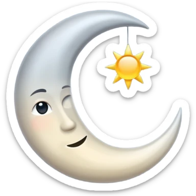 half moon sticker