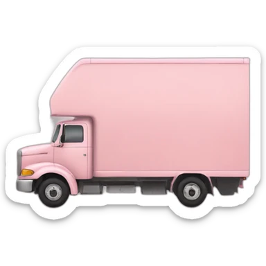 camion vue de profile rose pâle  sticker