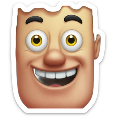 Spongebob squarepants realistic sticker