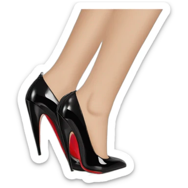 heel black patent christian louboutin dafolie sticker