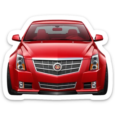2009 red Cadillac CTS wide body sticker