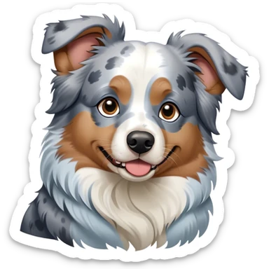 blue merle australian shepherd sticker