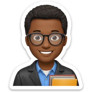 Vinyl Record Collector black man sticker