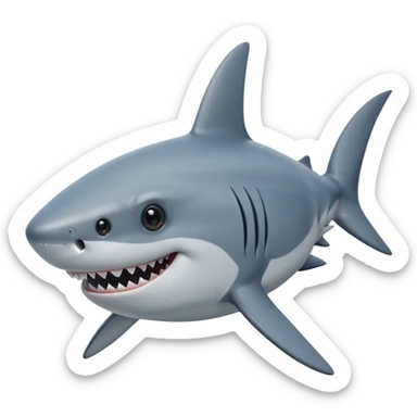 акула улыбается и смотрит на меня двора глазами  sticker