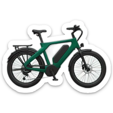 dark green ebike sticker