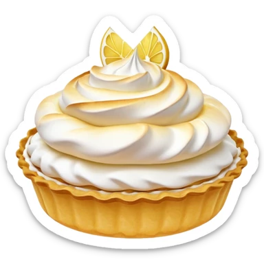 Lemon tartlet with meringue on top sticker
