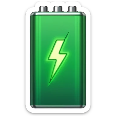 bateria carada al 100% para un video de tecnologia  con linea verdes sticker