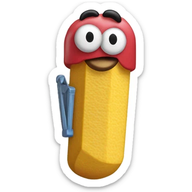Pez gupy con una nunube de diálogo que que diga hola sticker