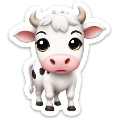 cute cow chibi  sticker