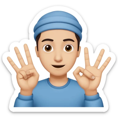 a slightly sarcastic emoji of a person making a hand gesture saying 'nah', with a playful face fitting Turkish humor sticker
