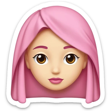 🥳🎀 pembe bir tokasını takan bey kızın elinde bir hediye var sticker
