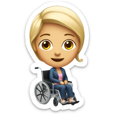 Woman in a wheelchair sticker