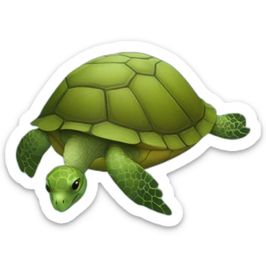 A turtle swimming in a canal sticker