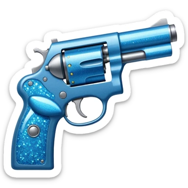 glitter blue cian gun sticker