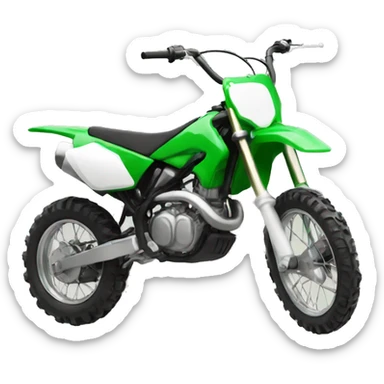 Dirt bike green sticker