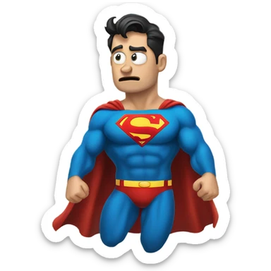 Superman fart sticker