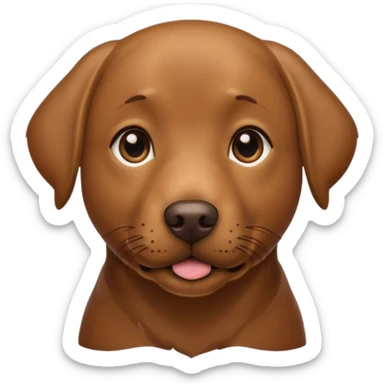 Brown labrador sticker