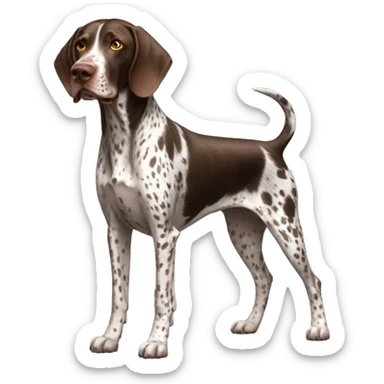 German Shorthaired Pointer Dog Breed Full Body sticker