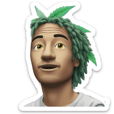 420 hemp person chill vaporwave 420 sticker