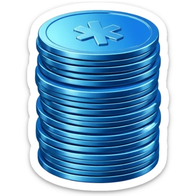 blue coins credit pack sticker