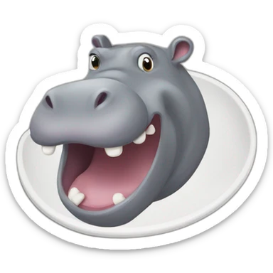 Hungry hippopotamus  sticker
