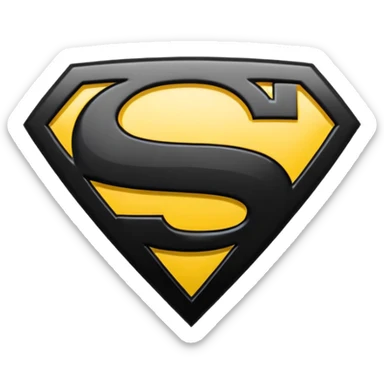 Superman Symbol batman v superman black sticker