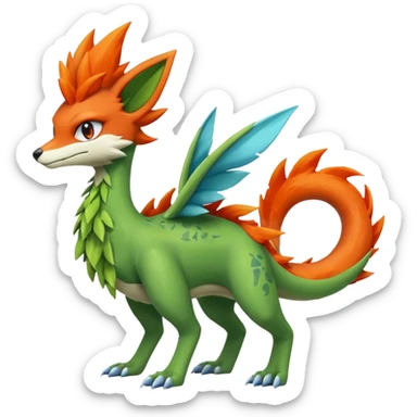 Sceptile-Inteleon-Delphox-Pokémon-Fakémon-creature sticker