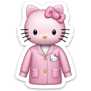 hello kitty pajamas emoji sticker