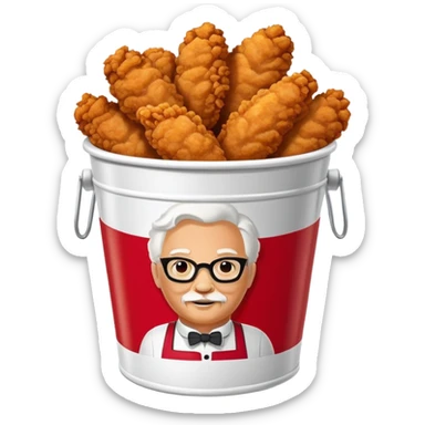 KFC fried chicken bucket sticker
