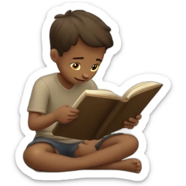 boy reading the bible\ sticker