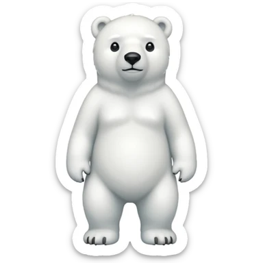 Full body polar bear sticker
