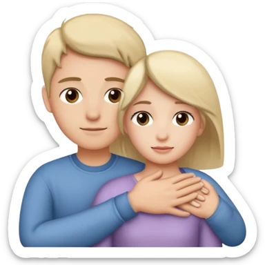 Hand on placed on somebody else’s shoulder to support  sticker