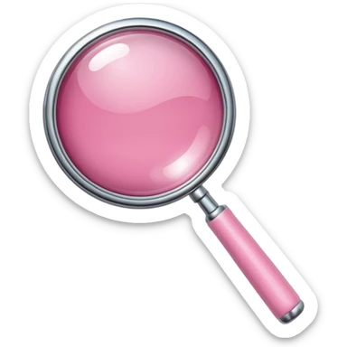 mix light pink dark pink and white girly chrome internet with a magnifying glass sticker