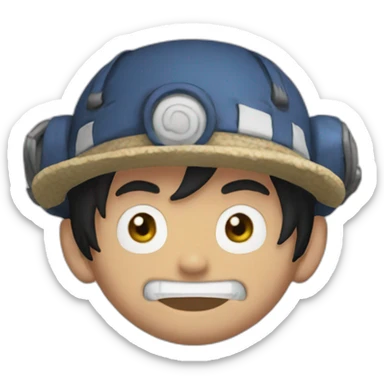luffy without hat sticker