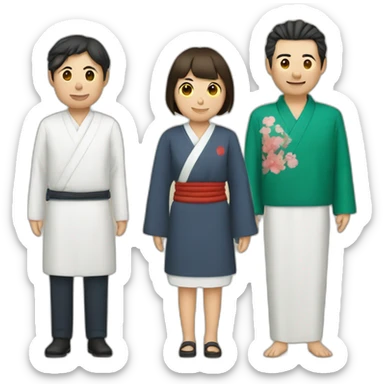 Un francai et un japonais sticker